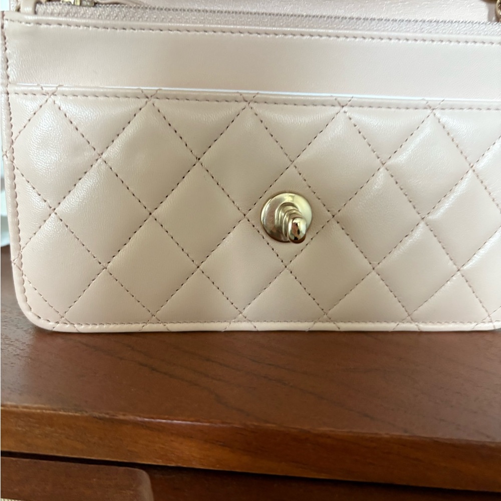 CHANEL Trendy CC Wallet On Chain WOC color: Light Beige - Picture 12 of 13